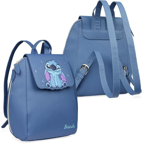 ⚡Women Teens Blue Stitch Mini PU Leather Adjustable Straps Kawaii Travel Bag - Picture 5 of 6